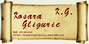 Kosara Gligurić vizit kartica